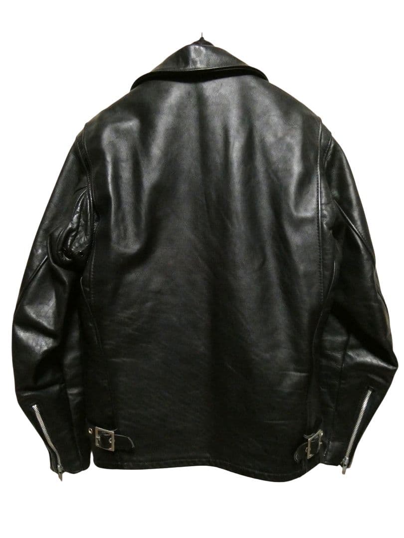 廃盤！ライナー付き完品！激レア品番652！ショット襟付シングルライダース36