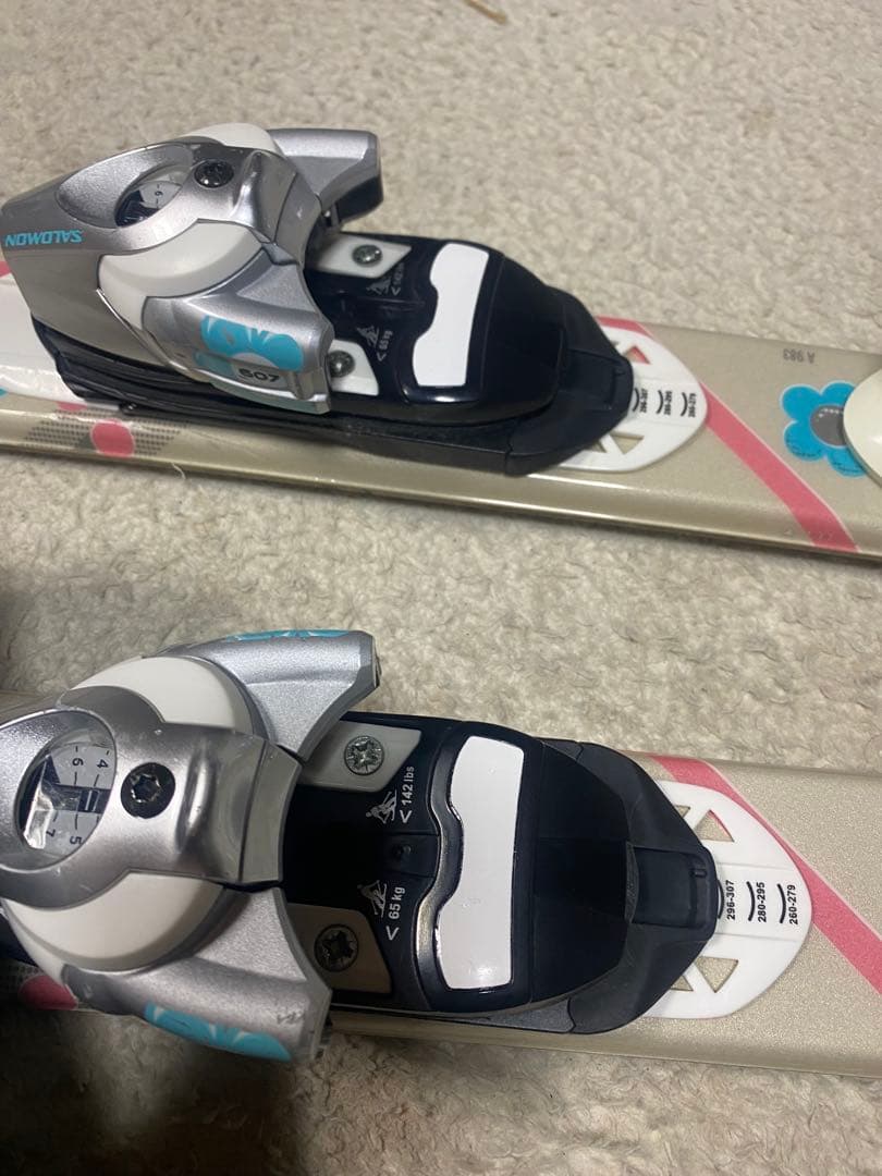 サロモン ツインチップミッドスキーセット131cm ブーツ 26cm中古