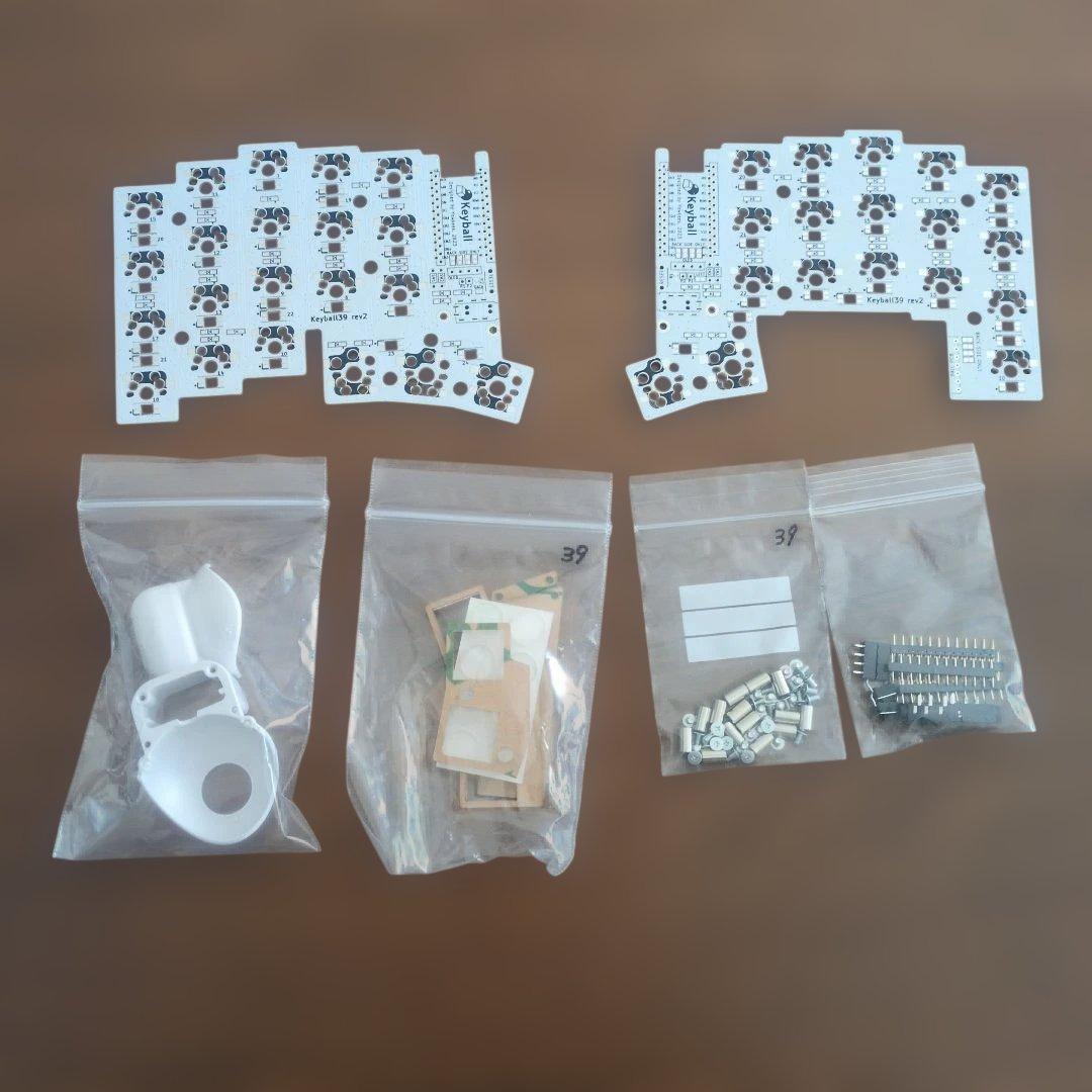 Keyball39 白基板 未組み立て キット LCD付き