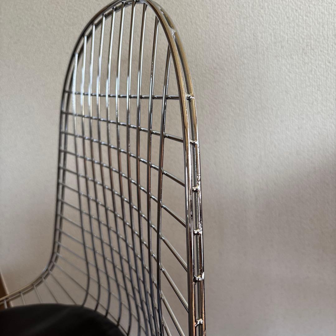 シェルチェア DKR ワイヤーチェア シートパッド付ブラック　ミッドセンチュリー