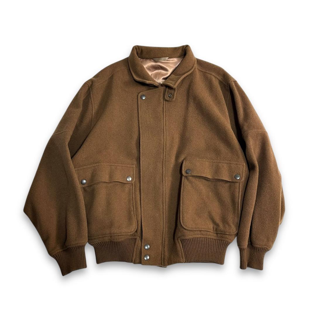 貴重 90s ヴィンテージ ブルゾンジャケット メルトン ウール レトロ 古着