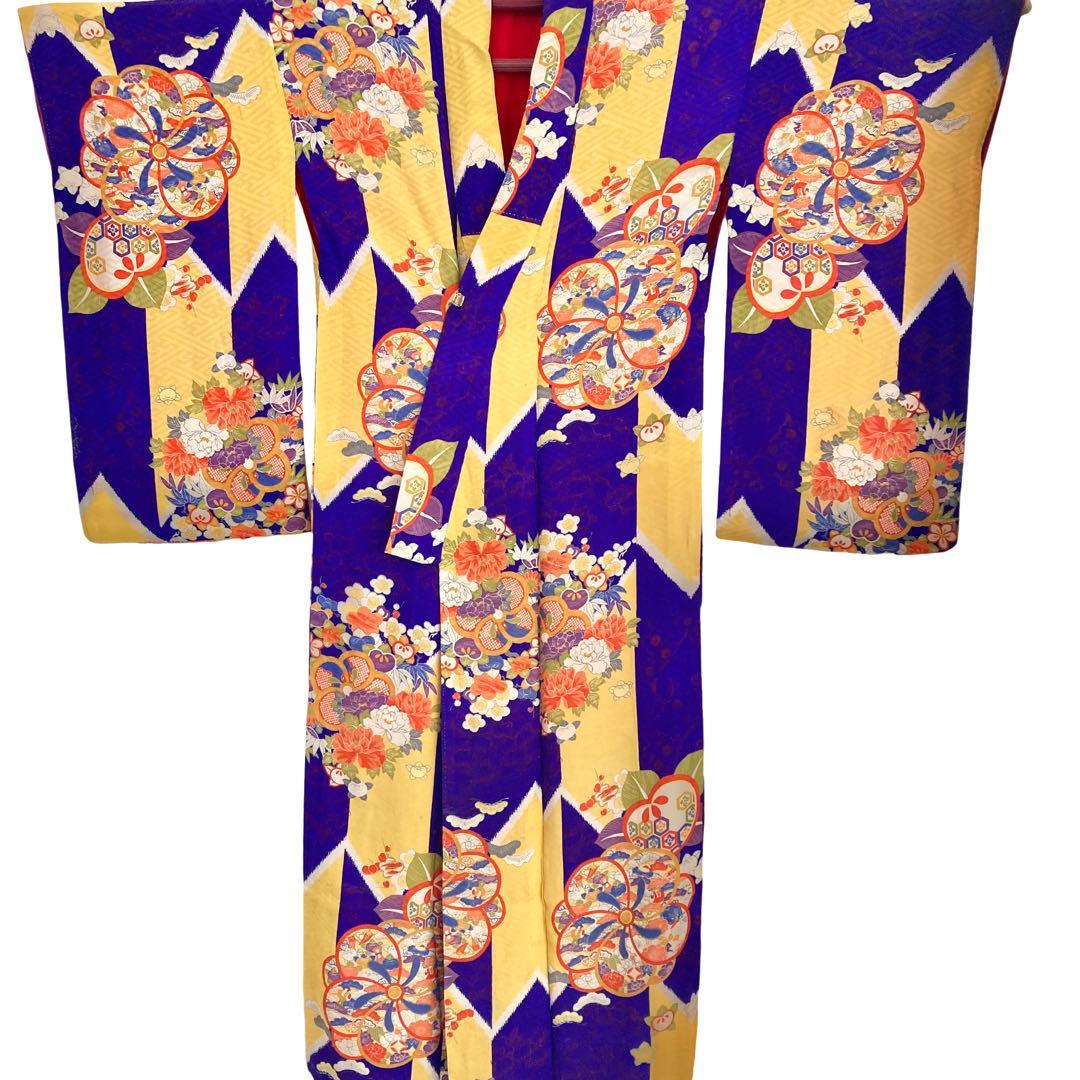 女の子 7歳〜ジュニア 子供着物 七五三 アンティーク着物 NO