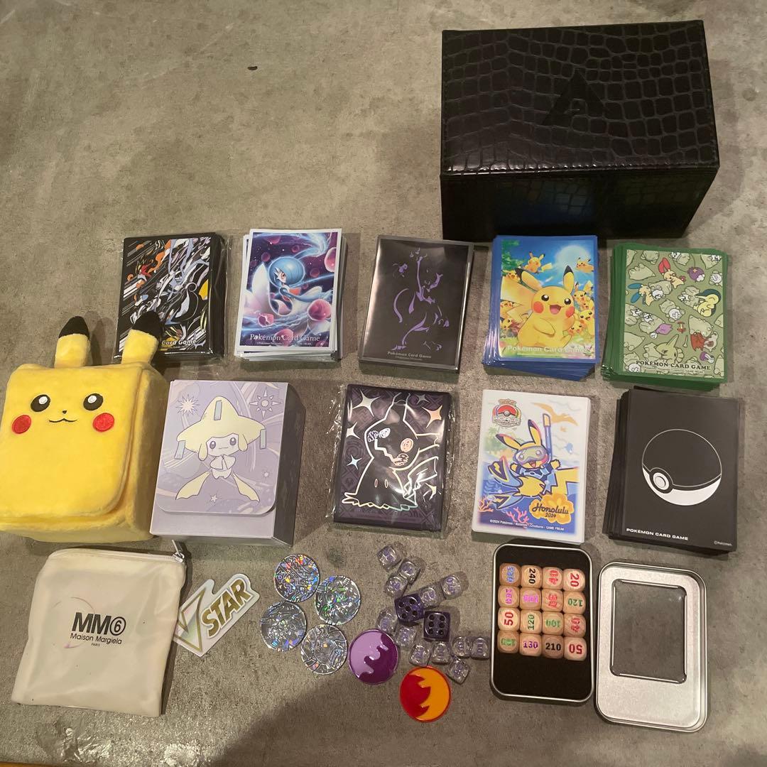 ポケカサプライ　デッキシールド　ダメカン　デッキケース　ラバープレイマットセット