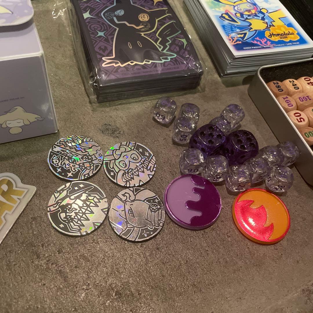 ポケカサプライ　デッキシールド　ダメカン　デッキケース　ラバープレイマットセット