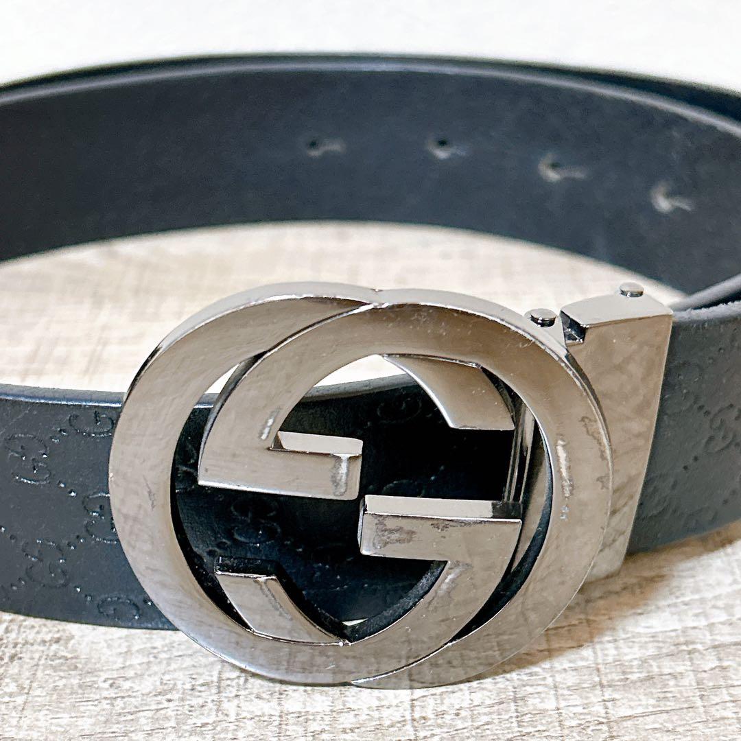 GUCCI シグネチャー レザー ベルト