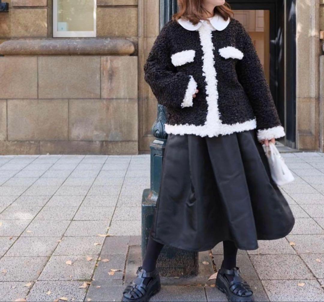 ✳︎お値下げ✳︎美品♡完売アイテム♡アンミヌ　バイカラー　コート