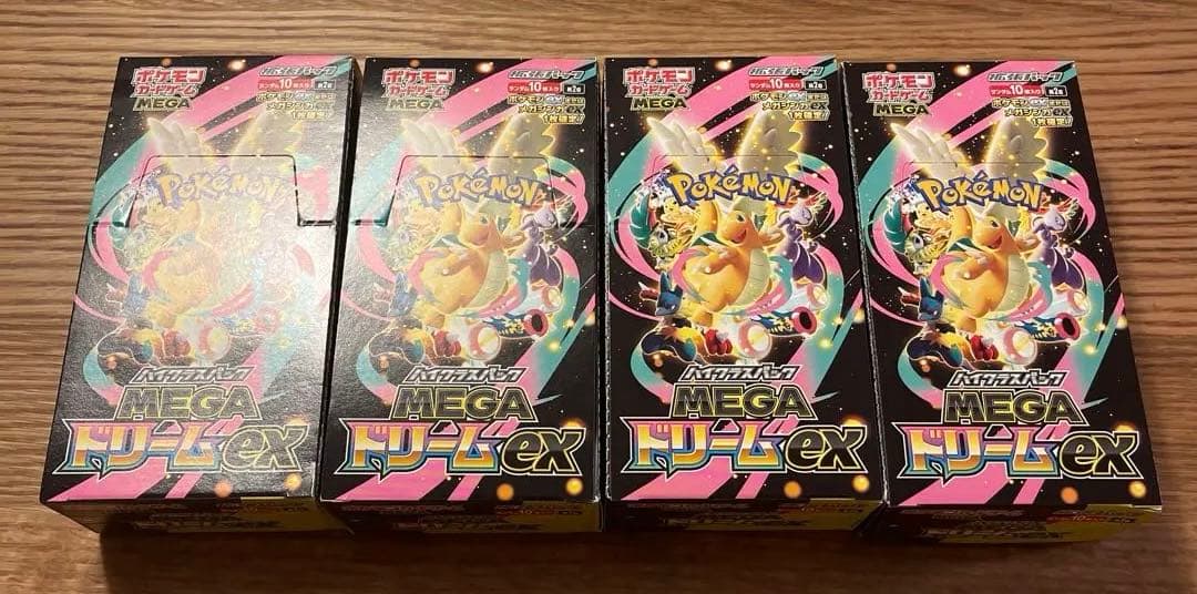 ポケモンカードゲーム メガドリームEX 4ボックス　シュリンクなし
