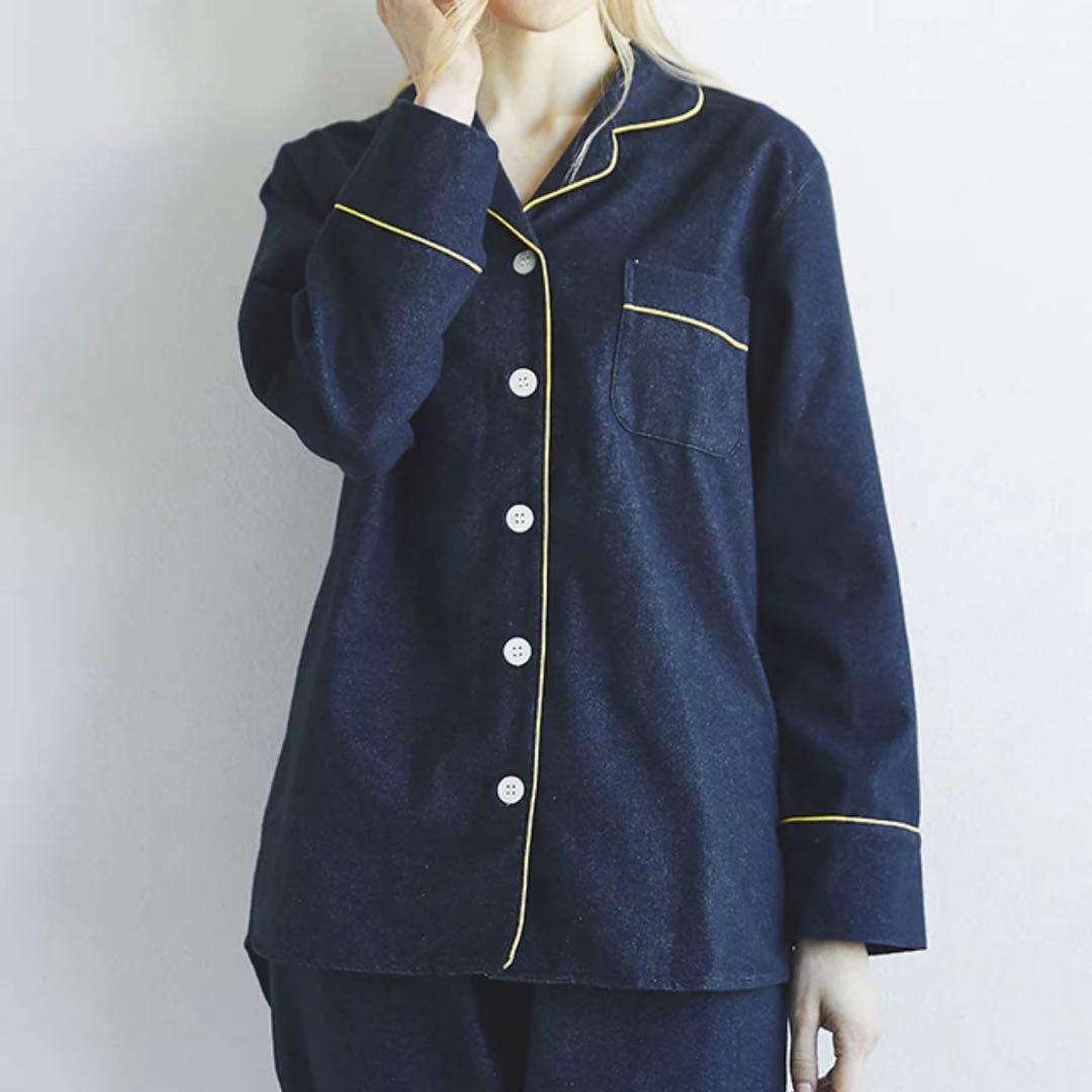 GOOD NIGHT SUIT オーガニックコットン　パジャマ　冬用　紺　S