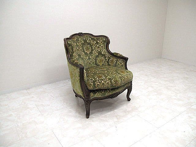 美品 カリモク ドマーニ ルイ（Louis XV）ロココ様式1人掛けソファ