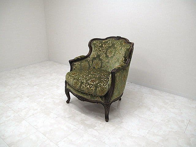 美品 カリモク ドマーニ ルイ（Louis XV）ロココ様式1人掛けソファ