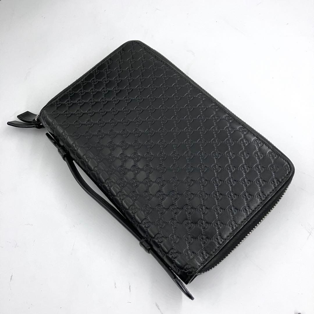 グッチ3308 シマ ダブルファスナー オーガナイザー 財布