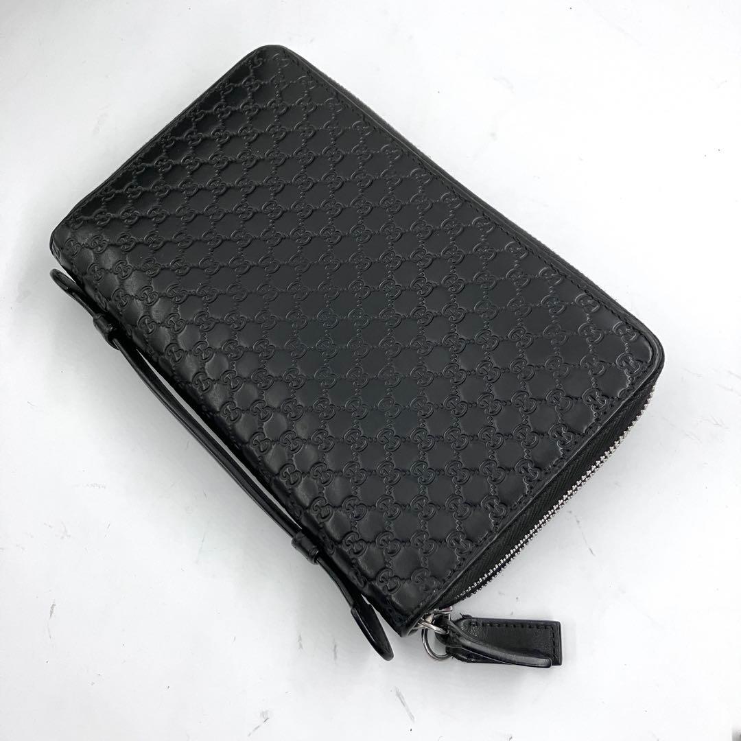 グッチ3308 シマ ダブルファスナー オーガナイザー 財布