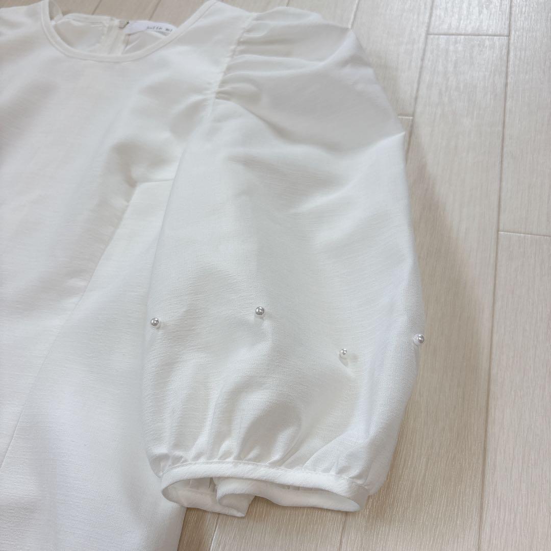 未使用級 ジョリーミニョン パール付きパフブラウス 36 新作✨️