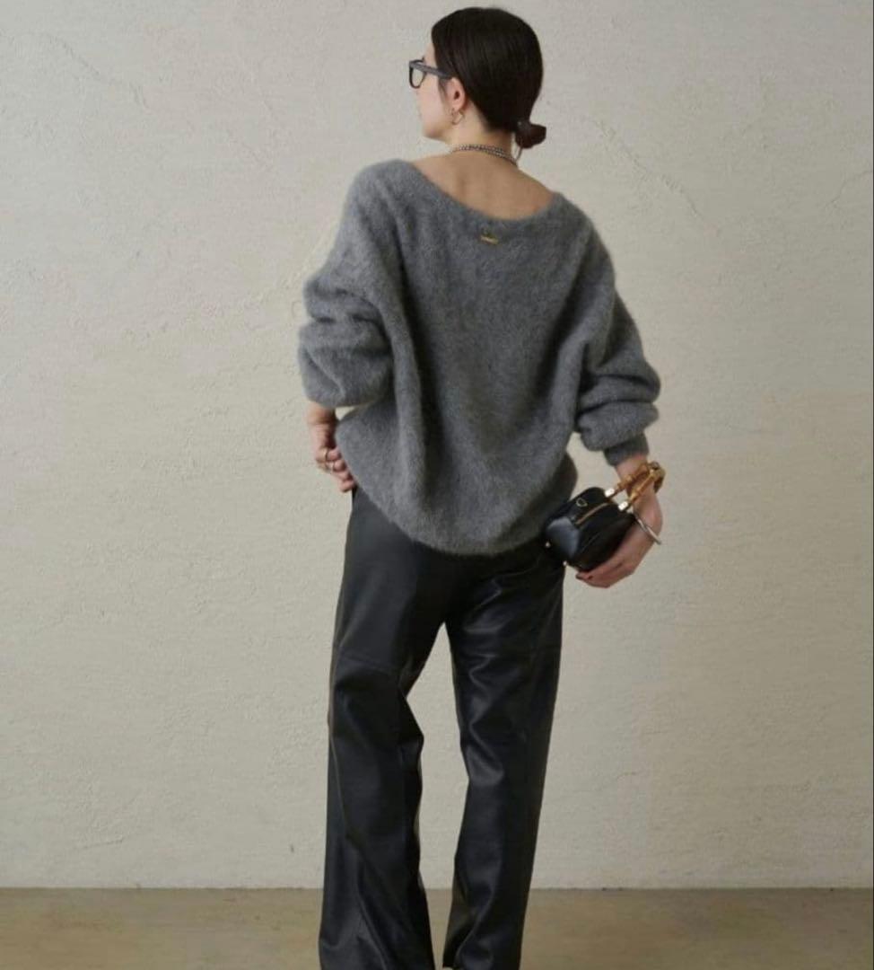 ラウンジドレス　FURカシミヤVニット