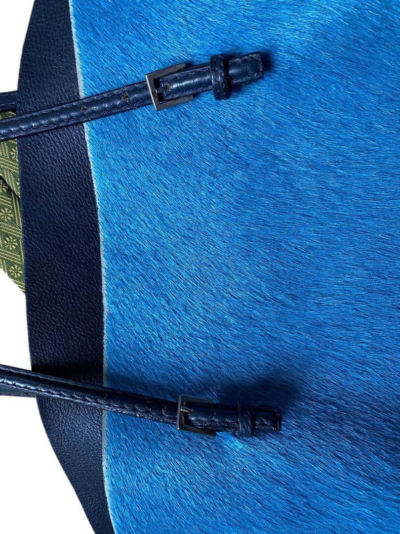 amantes amentes ハラコ バッグ ブルー