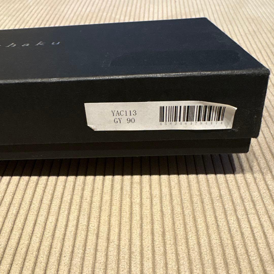 yuhaku ユハク　YAC113 長財布　コードバン　グレー