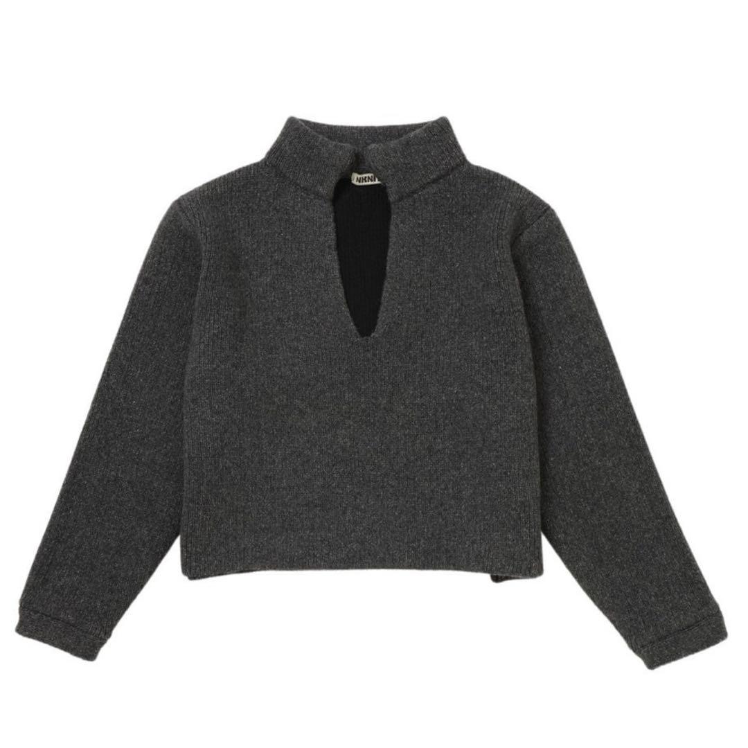 【美品】NKNIT doubleface KNIT skipper GRAY