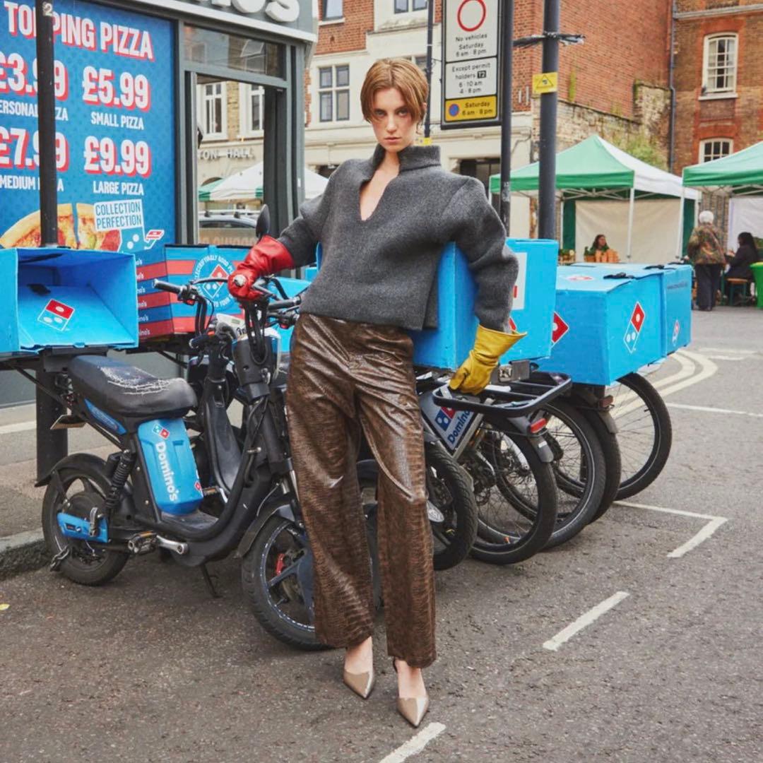 【美品】NKNIT doubleface KNIT skipper GRAY