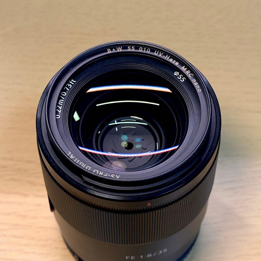 SONY SEL35F18F 35mm F1.8 B+W保護フィルター付き