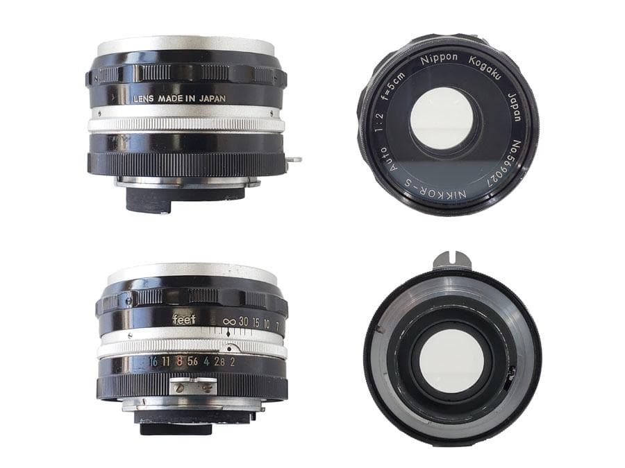 Nikon Fボディ NIKKOR-S F2レンズ、フォトミックファインダー付き