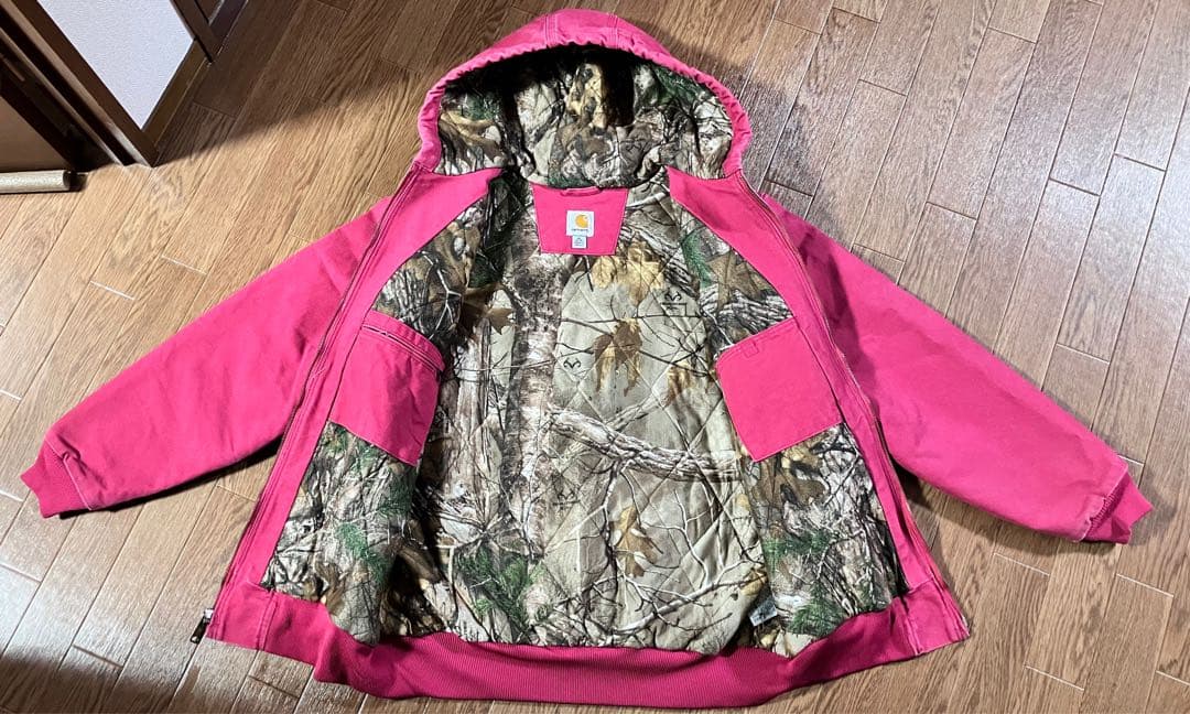 【入手困難】カーハート×リアルツリー アクティブジャケット ピンク メンズL
