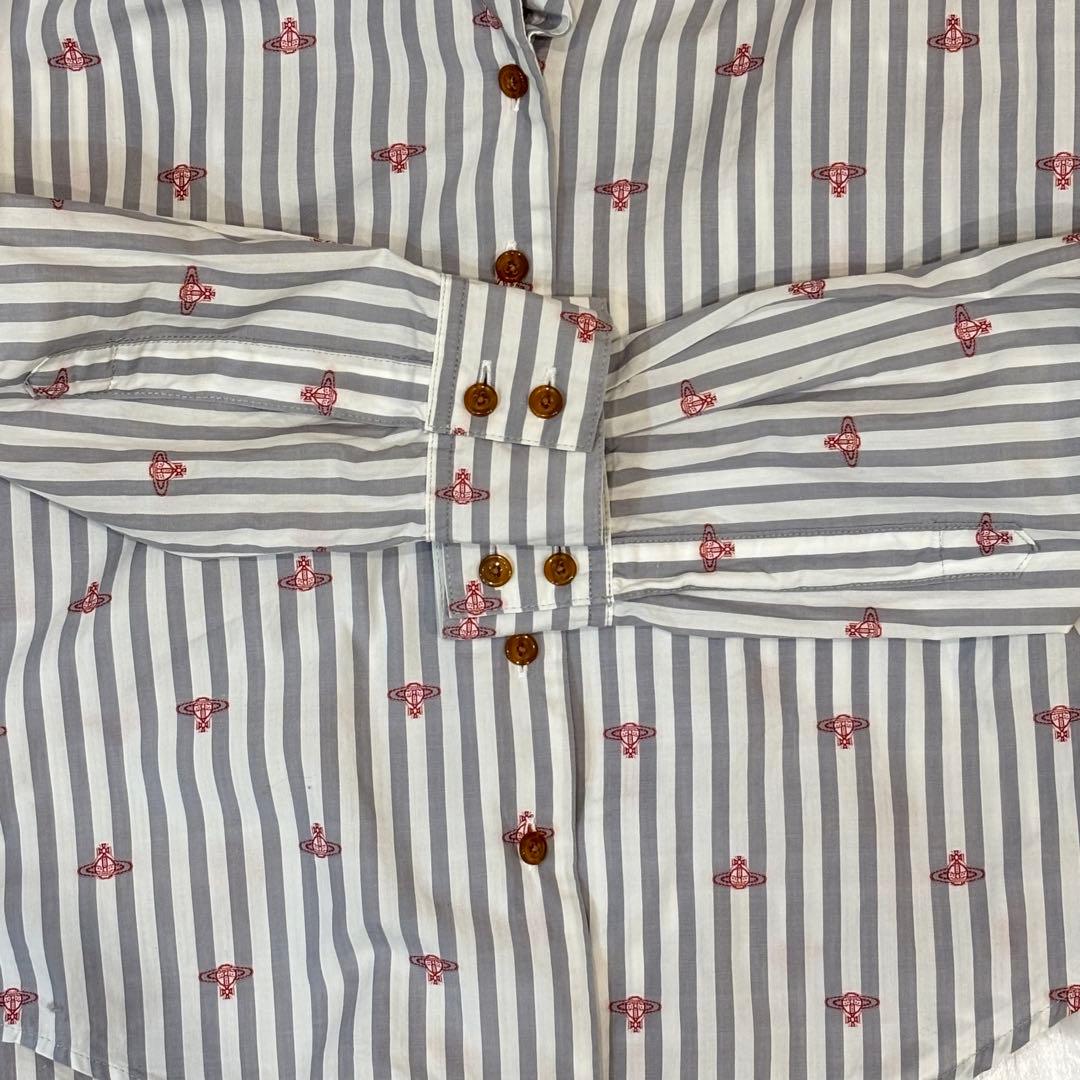 Vivienne Westwood RED LABELリボン付きストライプシャツ