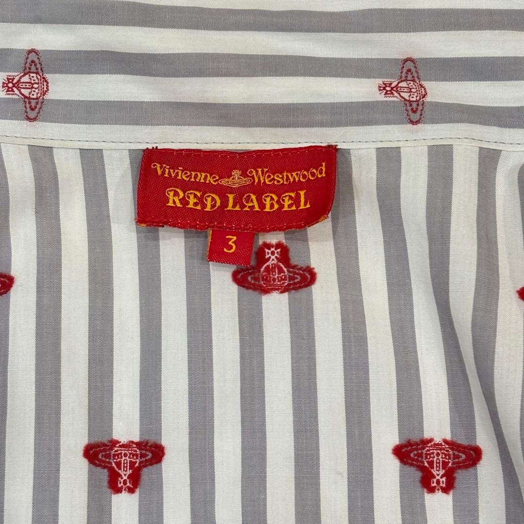 Vivienne Westwood RED LABELリボン付きストライプシャツ