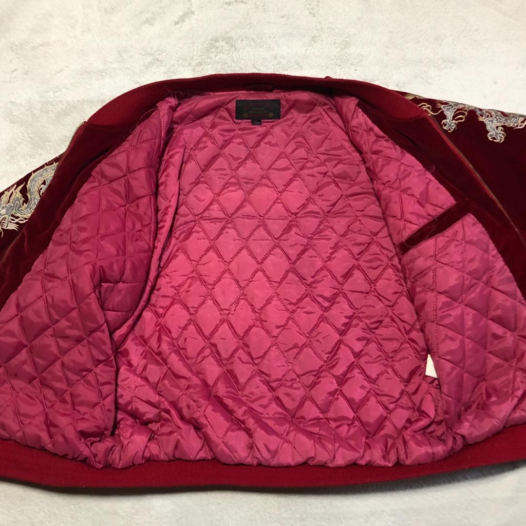 スカジャン 龍 ベロア キルティング 別珍 Lサイズ corsaire コルセア