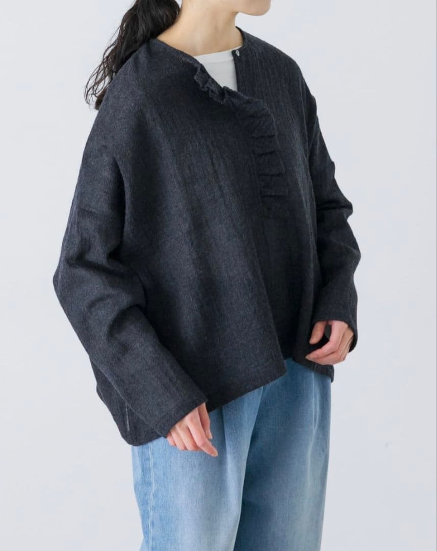 かぐれ　ウールワイドフリルプルオーバー　今期