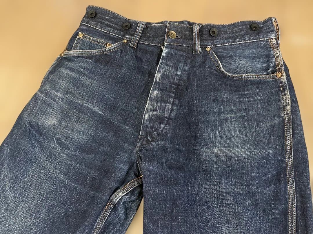 W32 At last&co 173デニムパンツ ペインターカバーオール