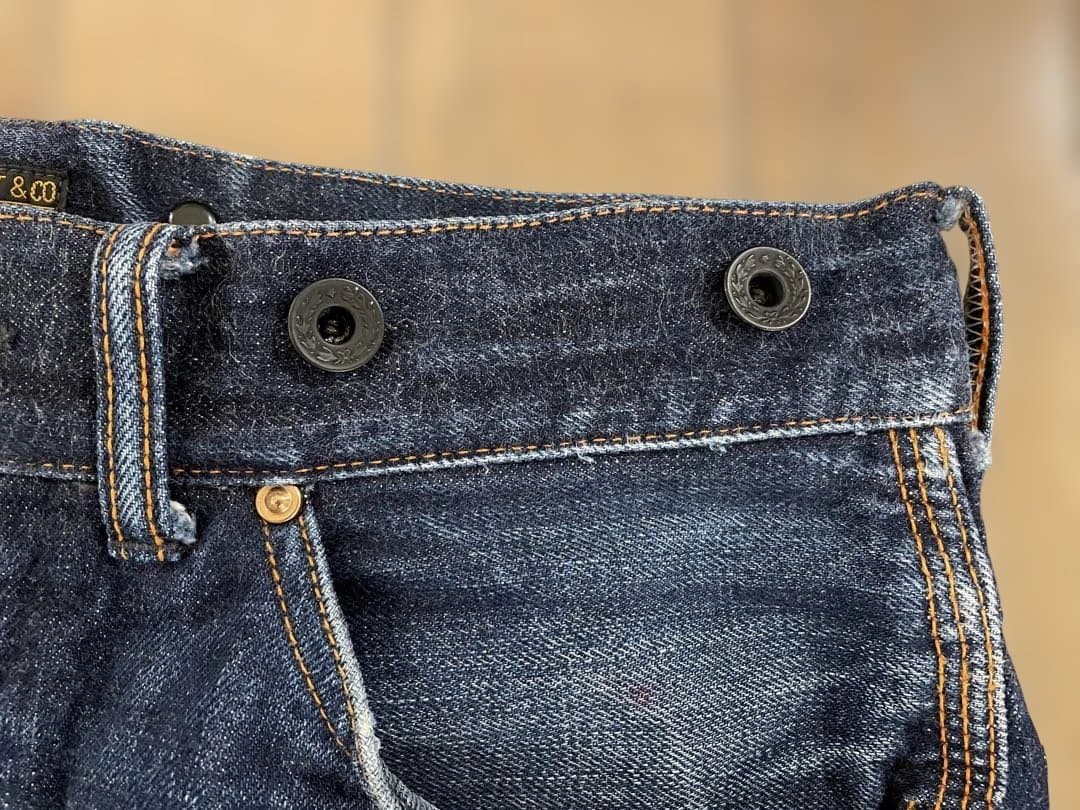 W32 At last&co 173デニムパンツ ペインターカバーオール