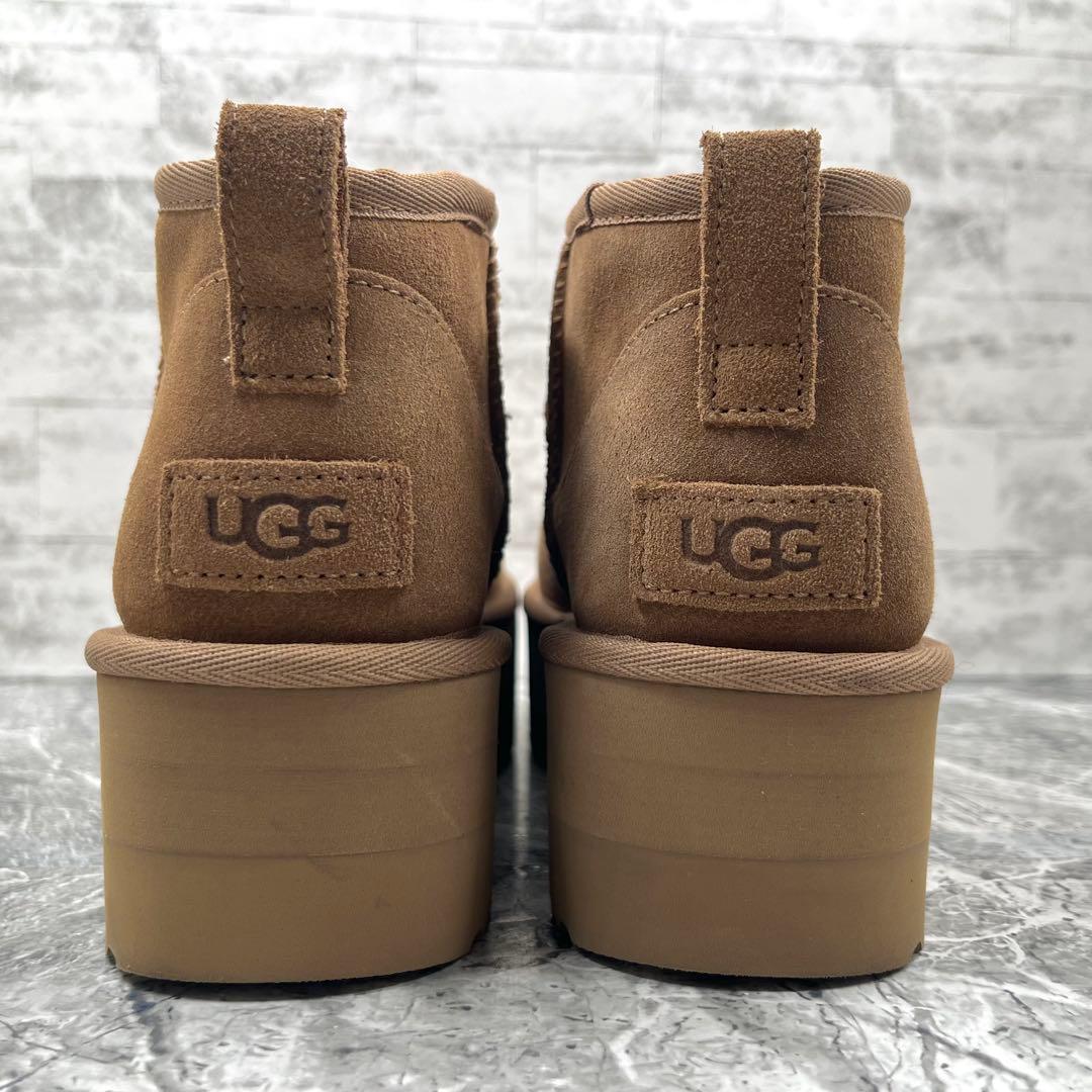 極美品 UGG クラシック ウルトラ ミニ プラットフォーム ブーツ 25 厚底