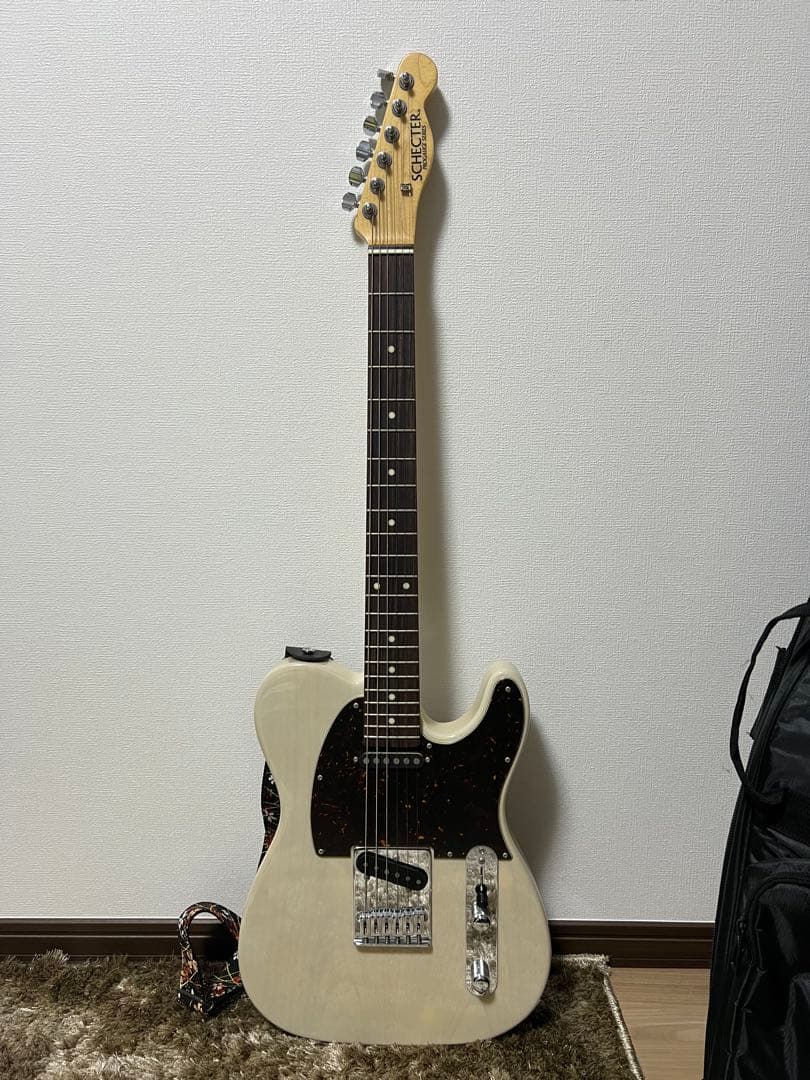 テレキャスターエレキギター ホワイト　シェクター　SCHECTER TKモデル