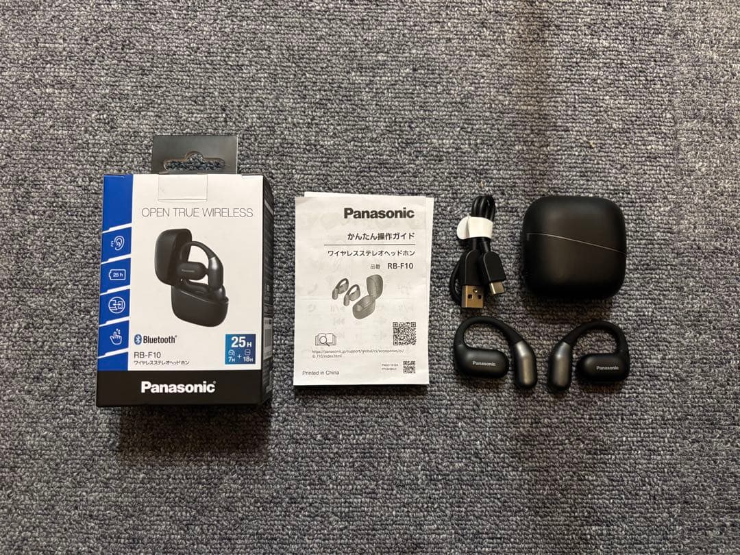 Panasonic オープン型ワイヤレスイヤホンRB-F10D （ブラック）