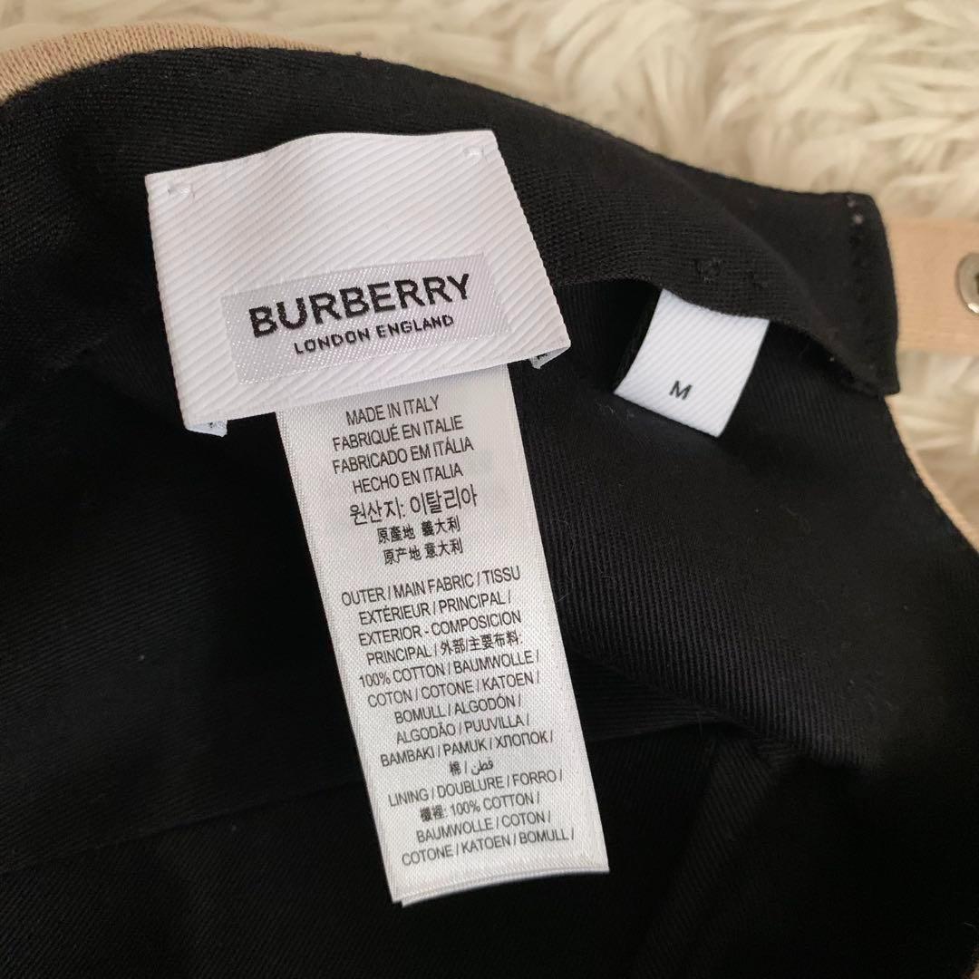 未使用級✨バーバリー 現行 キャップ TBロゴ 刺繍 ベージュ ユニセックス