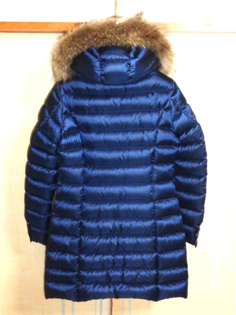 美品 CAPEHORN ケープホーン ロングダウンコート ラクーンファー 42紺