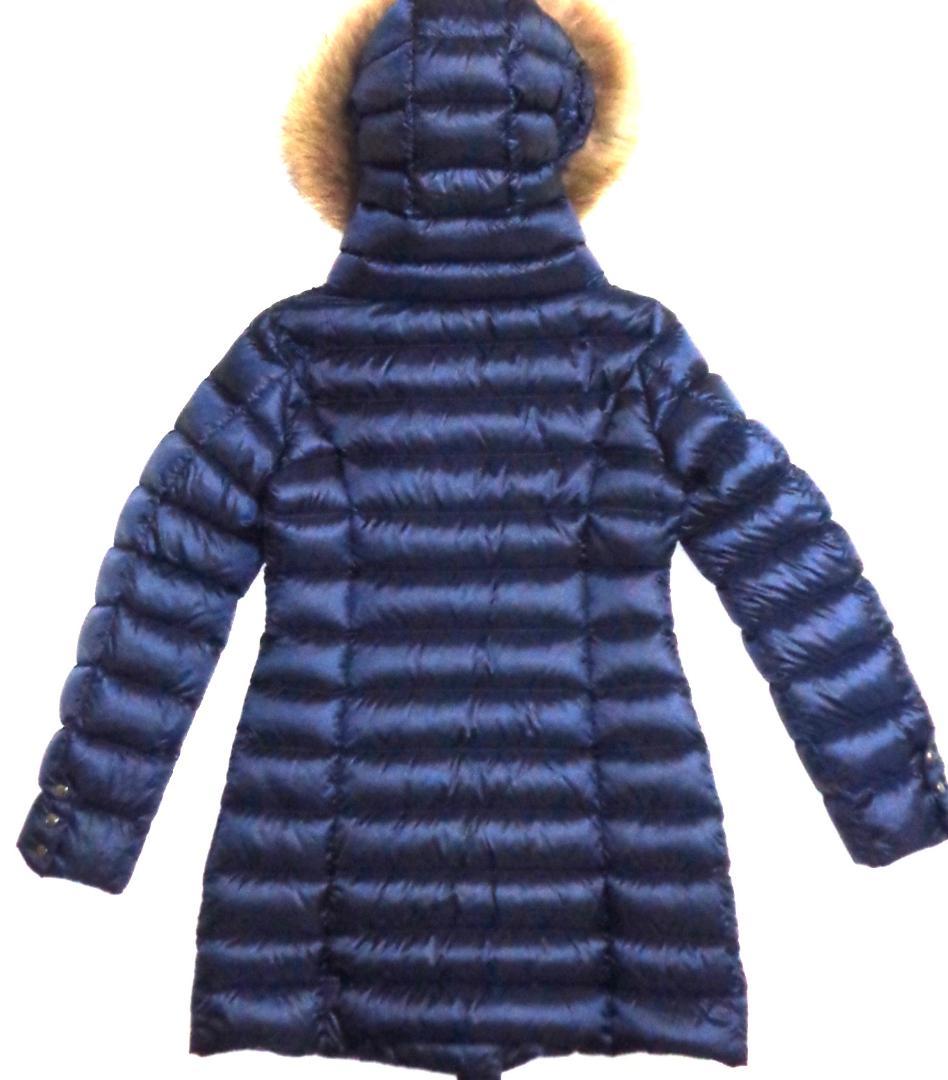 美品 CAPEHORN ケープホーン ロングダウンコート ラクーンファー 42紺