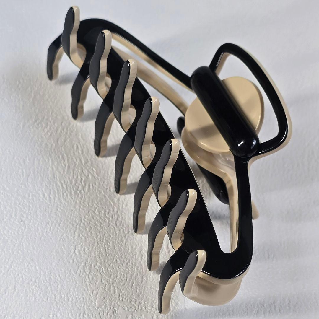 新品　アレクサンドル ドゥ パリ クリップ　ブラック　ベージュ　Lサイズ