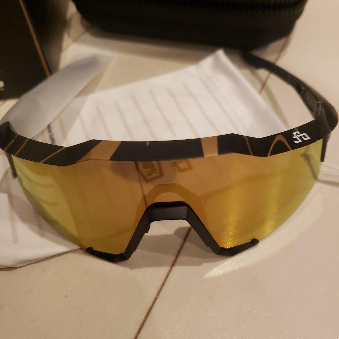 100%ワンハンドレッド SPEEDCRAFT スポーツサングラス ゴールド