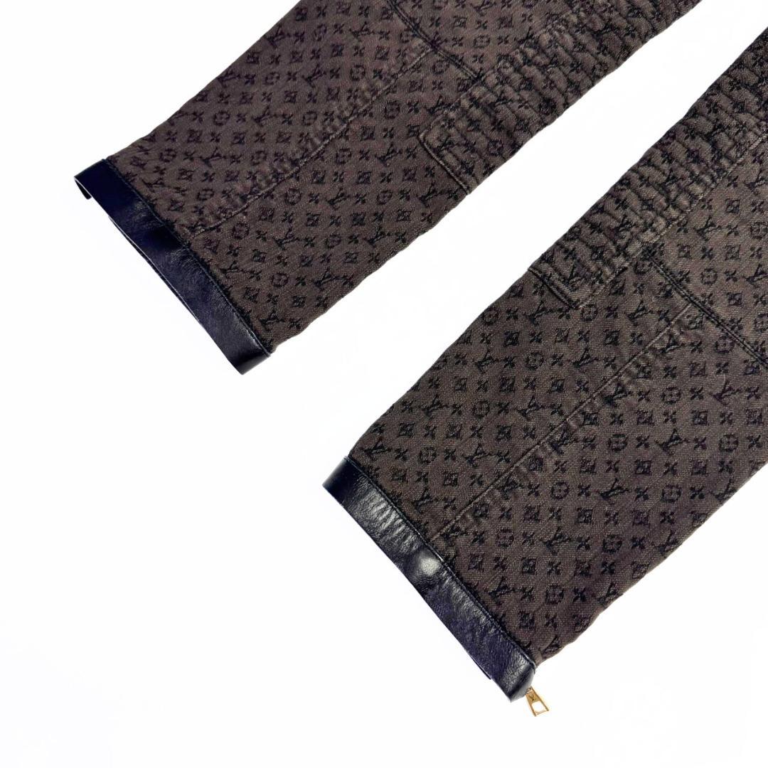 ルイヴィトン デニムパンツ モノグラム コットン レディース 34 カーキ