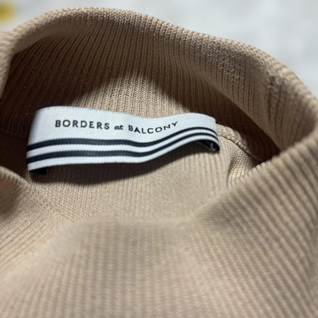 美品　BORDERS at BALCONY パールニット36 ベージュ