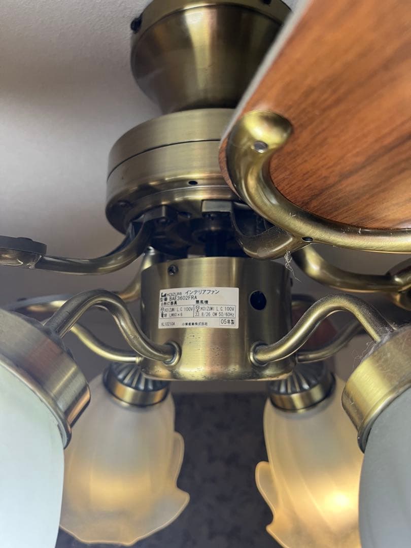 【交渉可/希少】KOIZUMI シーリングファン 6灯 BAE3602FRA