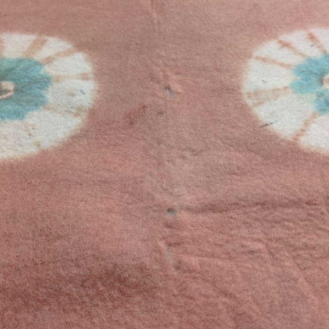 段通　中国段通　毛氈　アンティーク　古布　ラグ　骨董　中国古毯　茶道具　チベッ