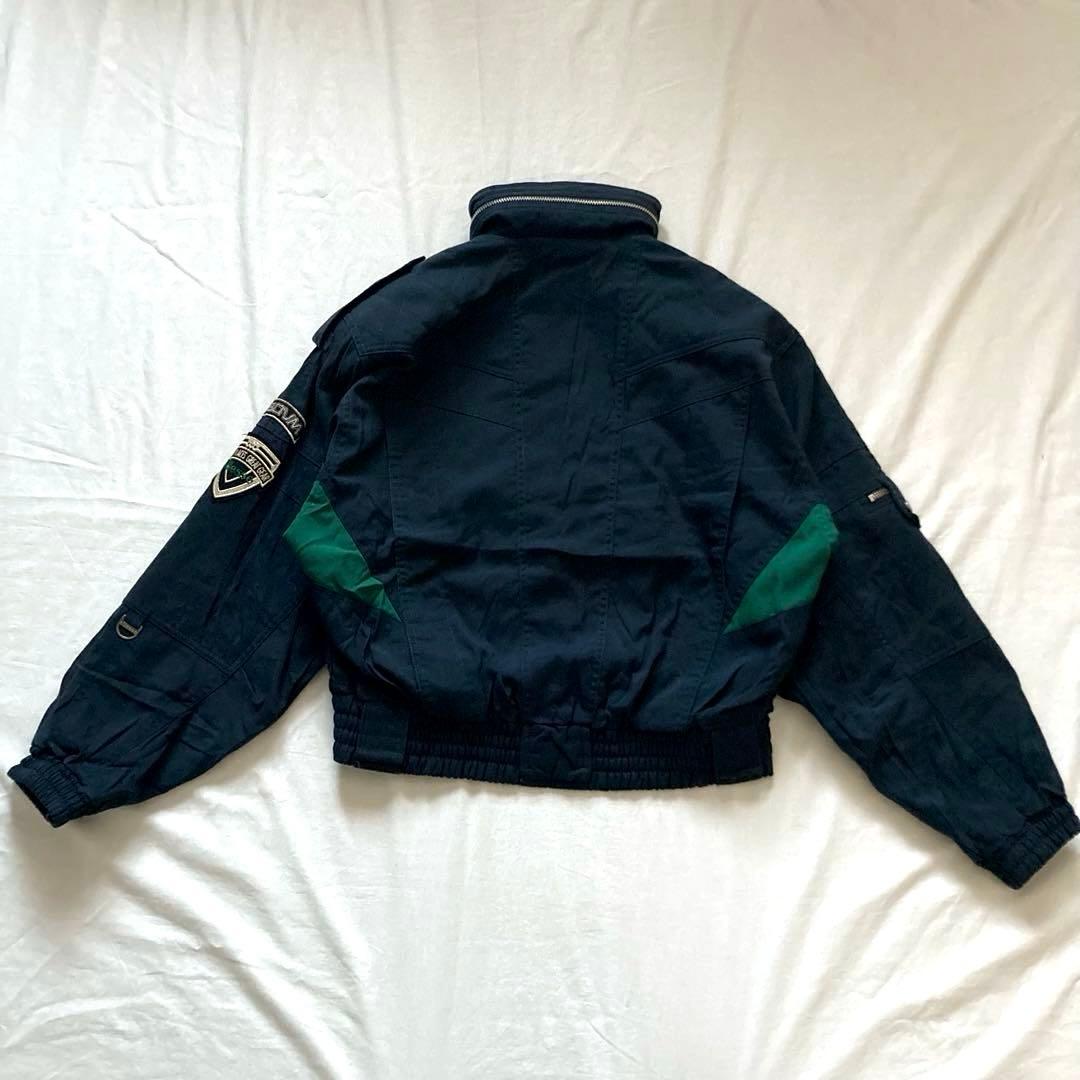 90s vintage shell navy bomber jacket 短丈