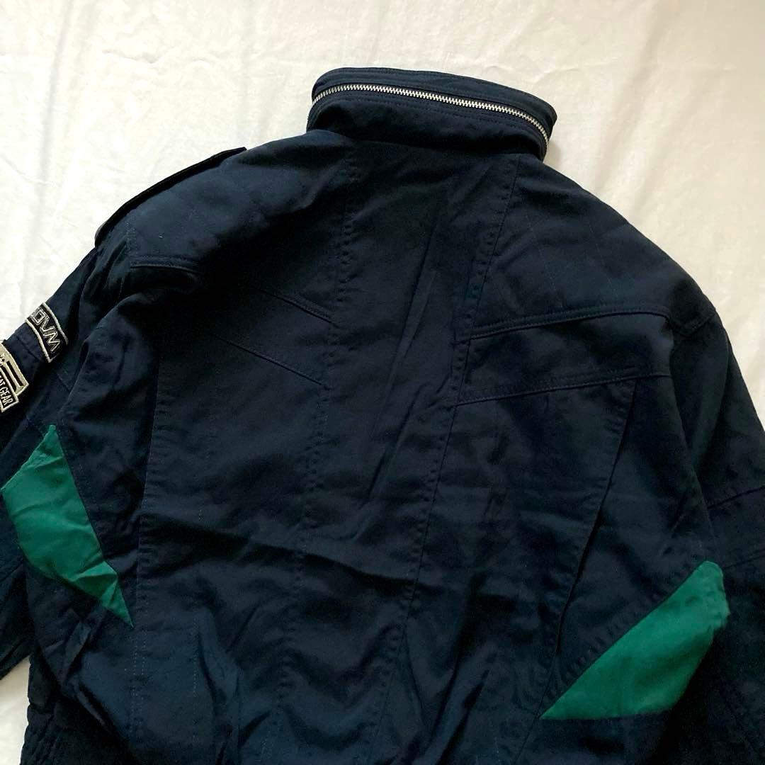 90s vintage shell navy bomber jacket 短丈