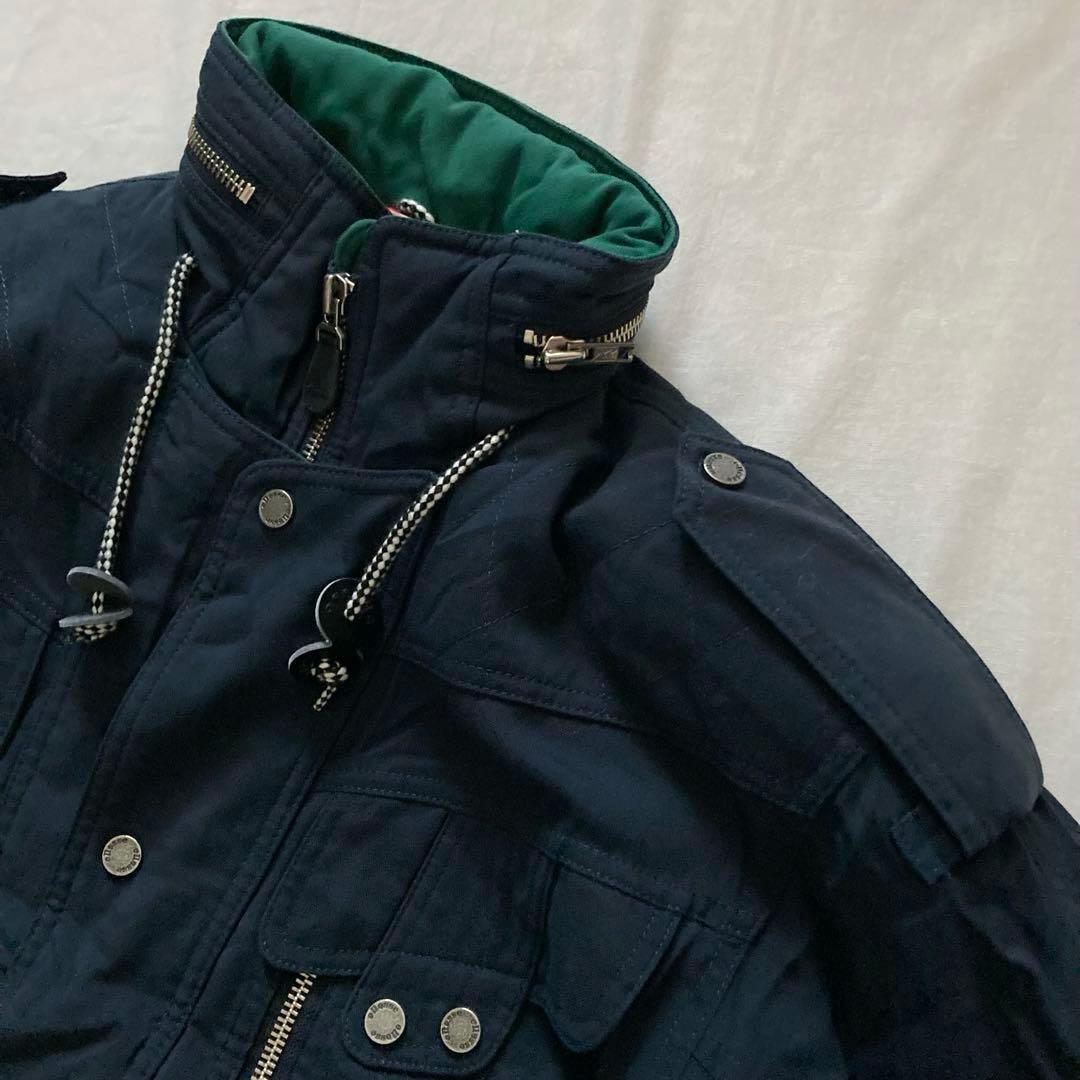 90s vintage shell navy bomber jacket 短丈
