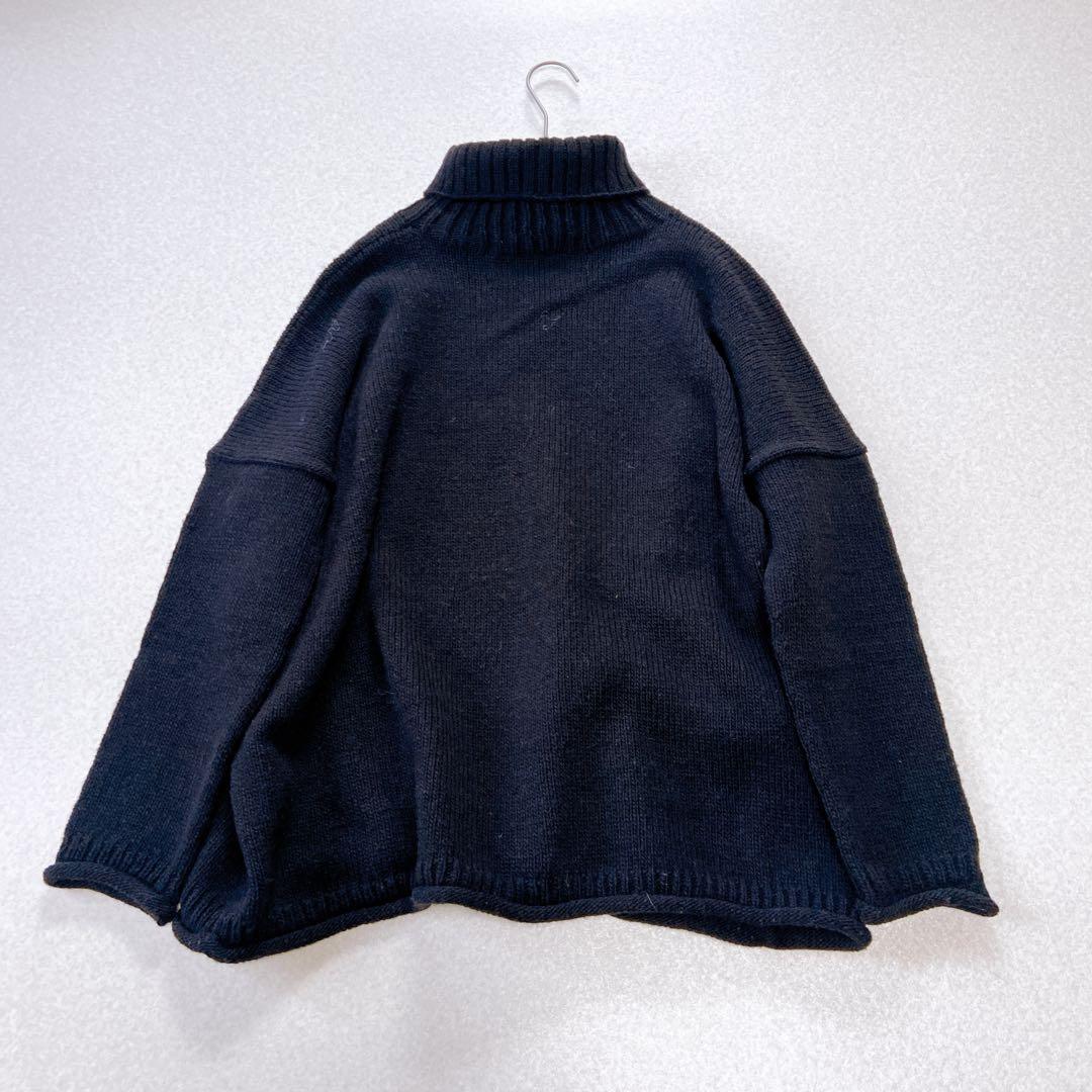 utilite　ユティリテ　ペルーハイランドウール　タートルネックニット　黒