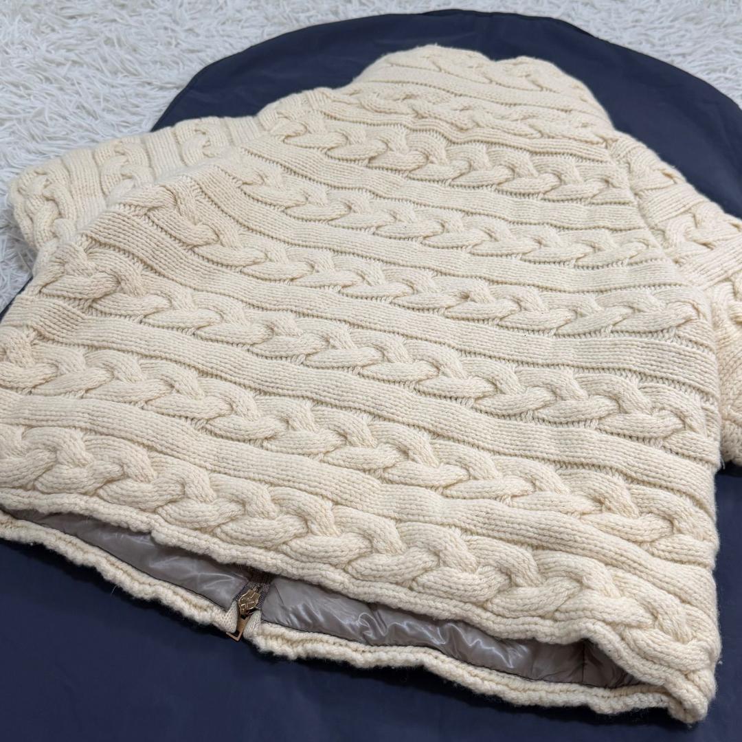 16985✨ヘルノ ニットダウンジャケット ケーブル ショートスリーブ ウール