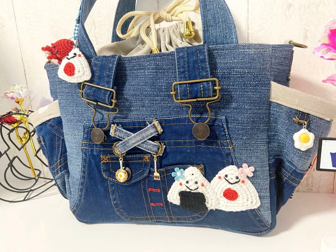 デニムリメイクバックS お弁当バッグ