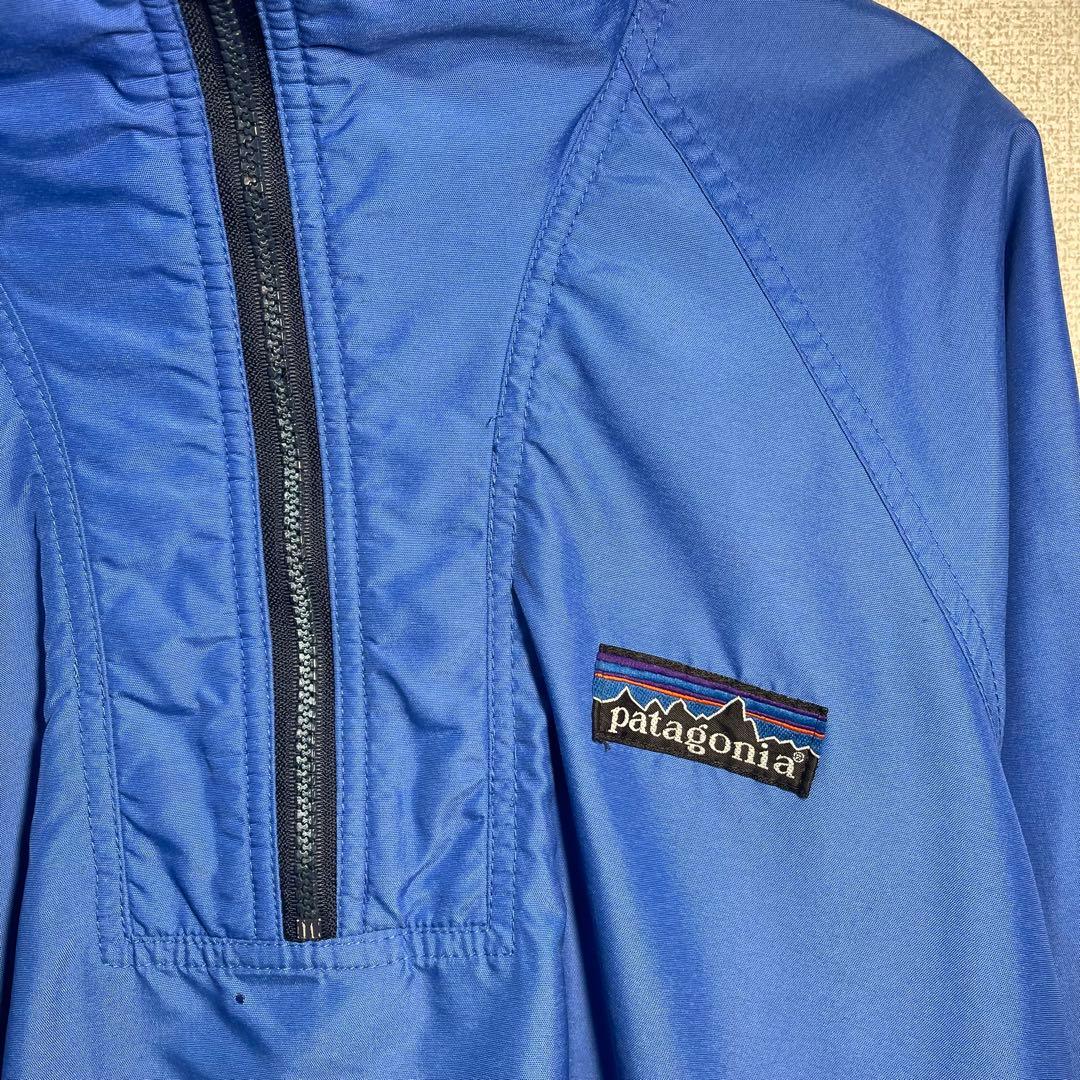 【極美品】パタゴニア 80s〜90s ナイロンアノラック M 山ロゴ 青